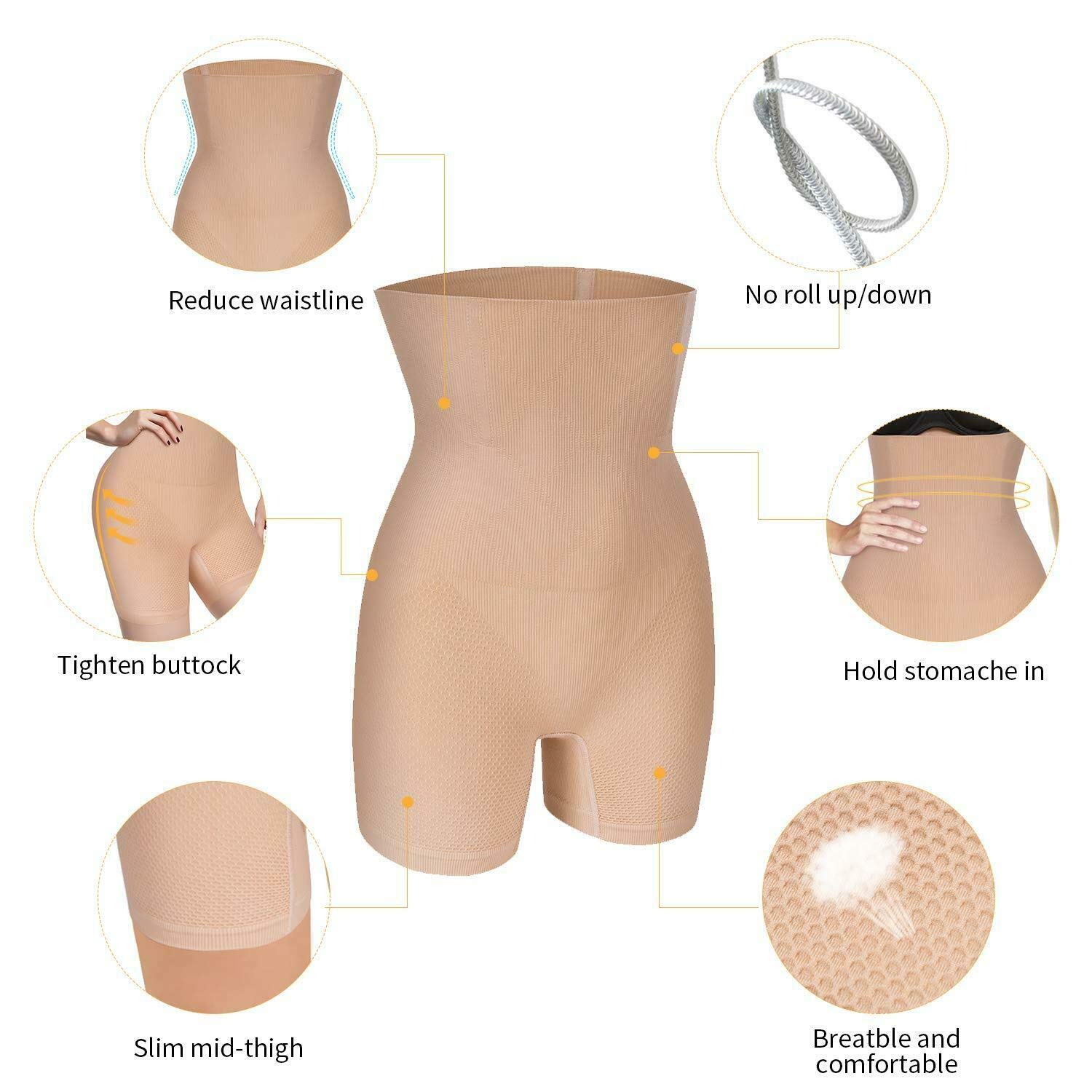 Boolavard High Waist Body Shaper Shapewear for Women - Tummy Control Slimming Pants for Daily Wear, Workout & Special Occasions