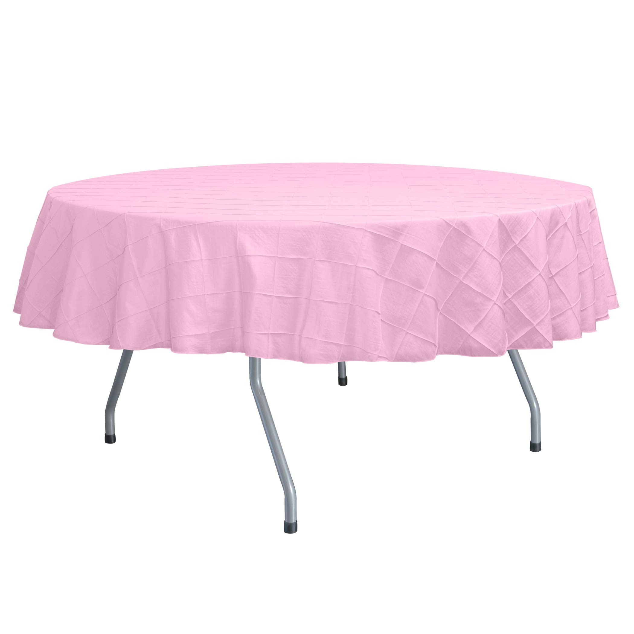 Pink Embroidered Taffeta Tablecloth 84