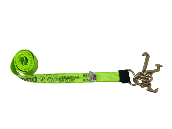 2 Pack 10-Foot Diamond Weave Ratchet Straps with RTJ Cluster Hooks - Heavy Duty Tie Down Straps for Trucks, Trailers, Motorcycles & Cargo Securing