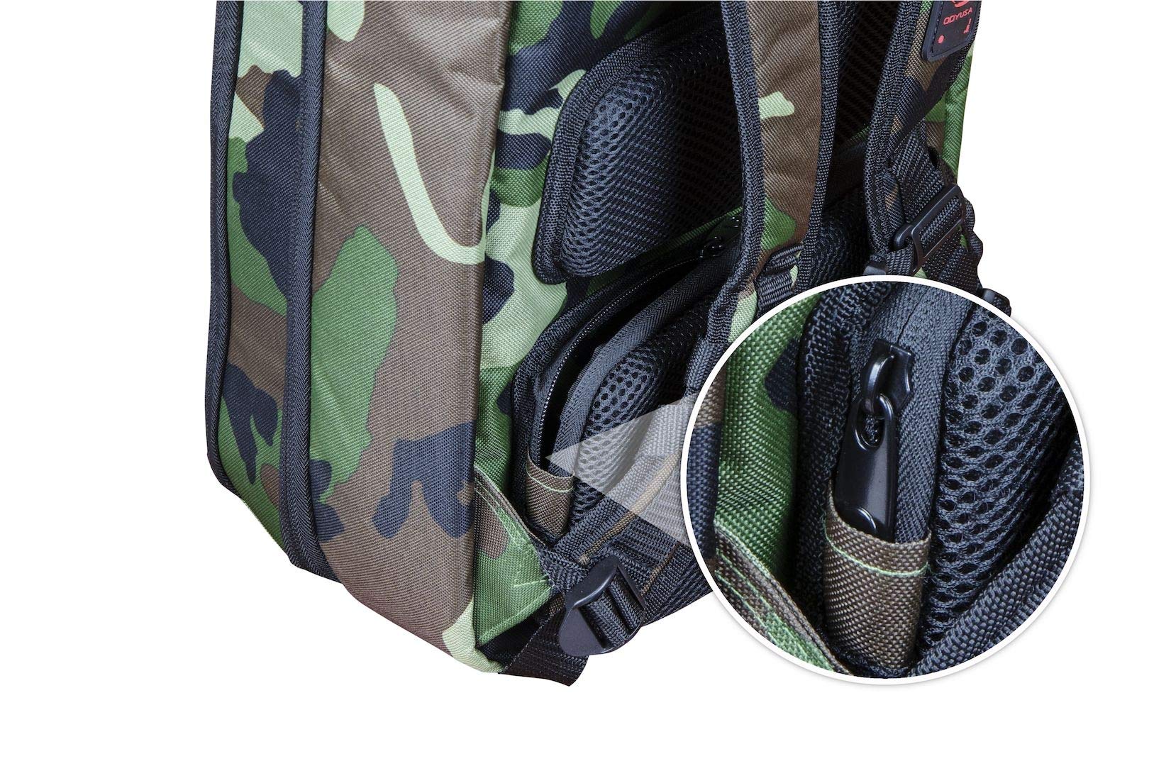 ODYSSEY Backspin 2 Digital Gear Backpack - Green Camouflage Waterproof Golf Bag for Men & Women - Perfect for Golf Courses, Travel & Outdoor Sports