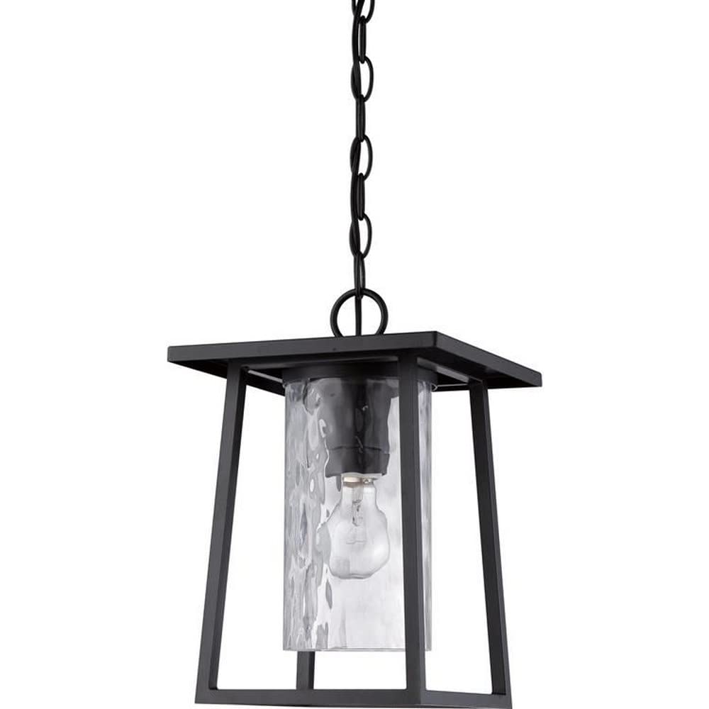 1 Light Outdoor Hanging Lantern - Transitional Style Weatherproof Porch Light with Clear Glass, Perfect for Patio, Garden, Deck & Front Door Decor (Model: 71-Bel-1663626)