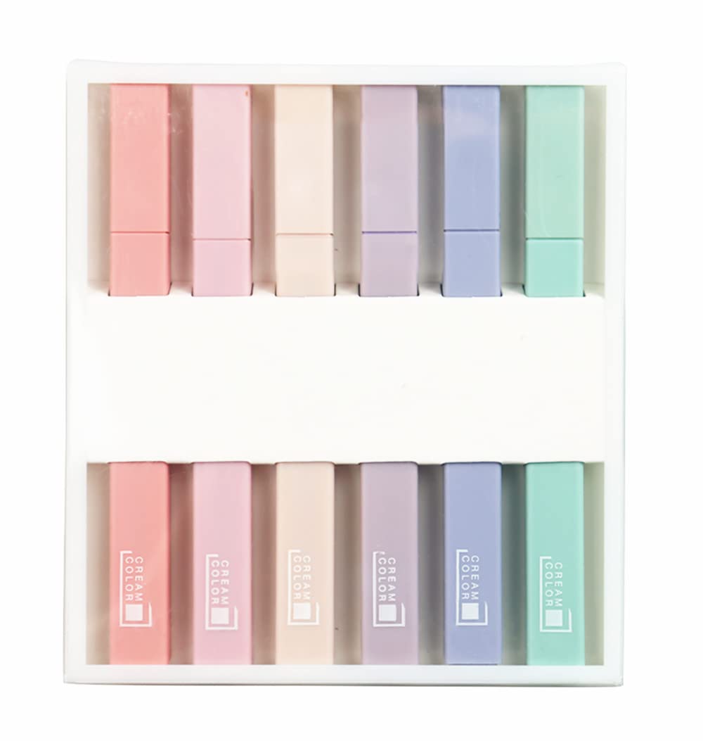 Pastel Highlighter Pens Set - 6 Assorted Colors No Bleed Bible Highlighters for Adults & Kids - Perfect for Bible Study, Note Taking, Book Marking & School Supplies