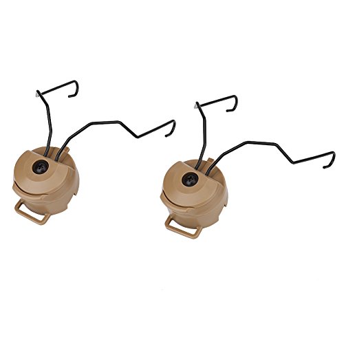 iFCOW Tactical Headset Rail Adapter - 1 Pair Sordin Type Headset Holder for Fast Helmet Rail Adapter Set - Perfect for Military, Airsoft & Shooting Range Use