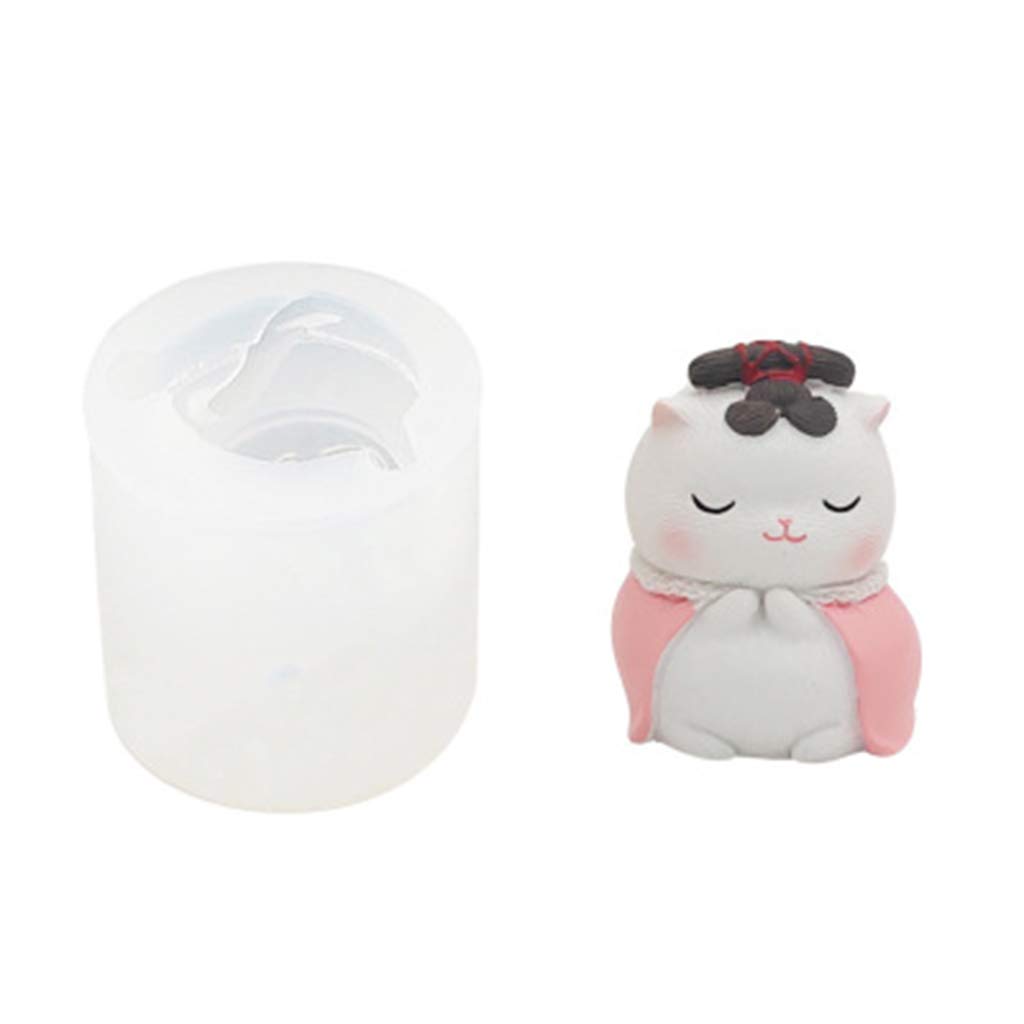 3D Animal Cat Silicone Cake & Candle Molds - Cute DIY Epoxy Resin, Plaster, Wax Molds for Baking, Candle Making & Home Decor - Perfect for Birthdays, Weddings & Craft Projects