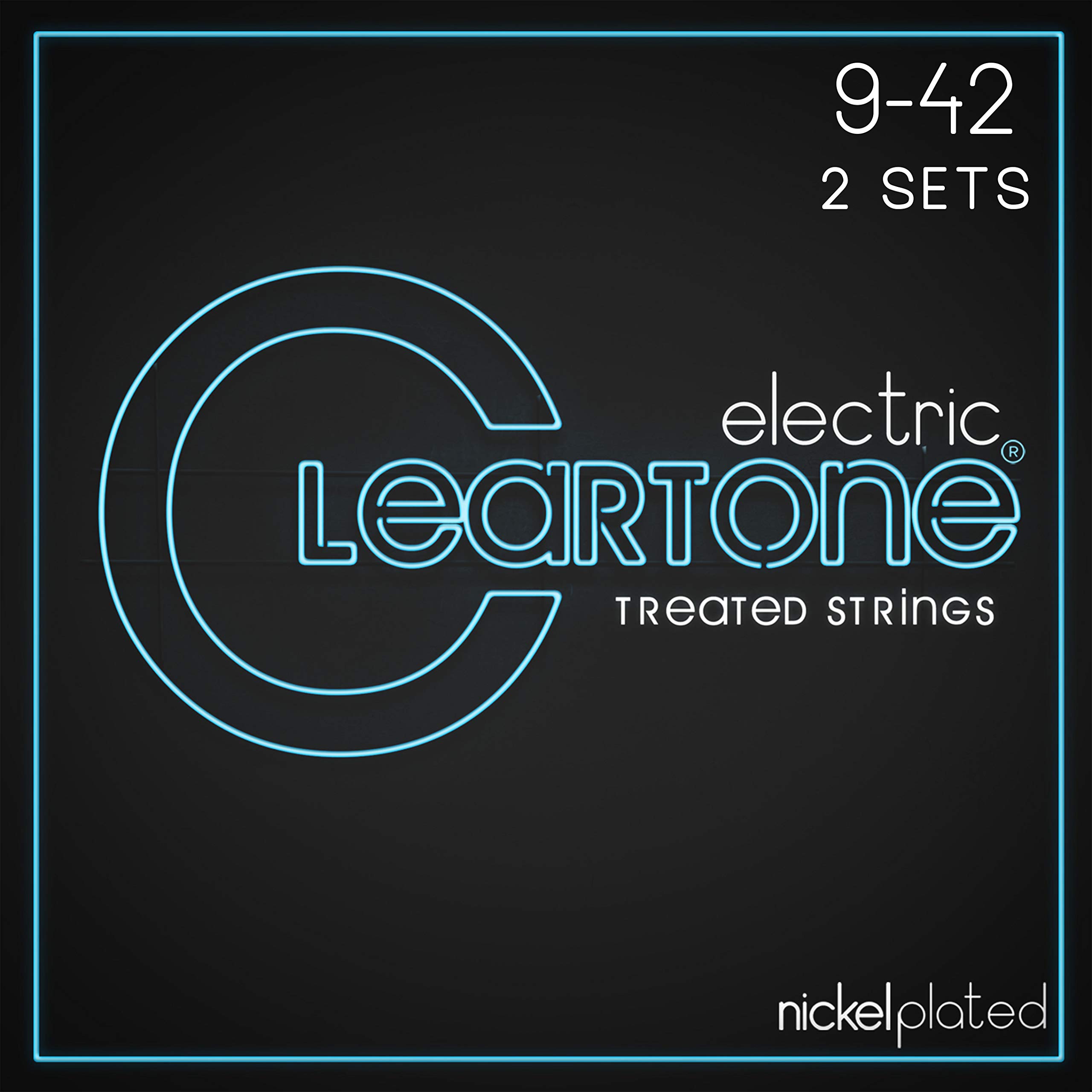 Cleartone 9409 Nickel Wound Electric Guitar Strings 9-42 Gauge (2-Pack) - Bright Tone & Long-Lasting Performance for Rock, Blues & Studio Recording