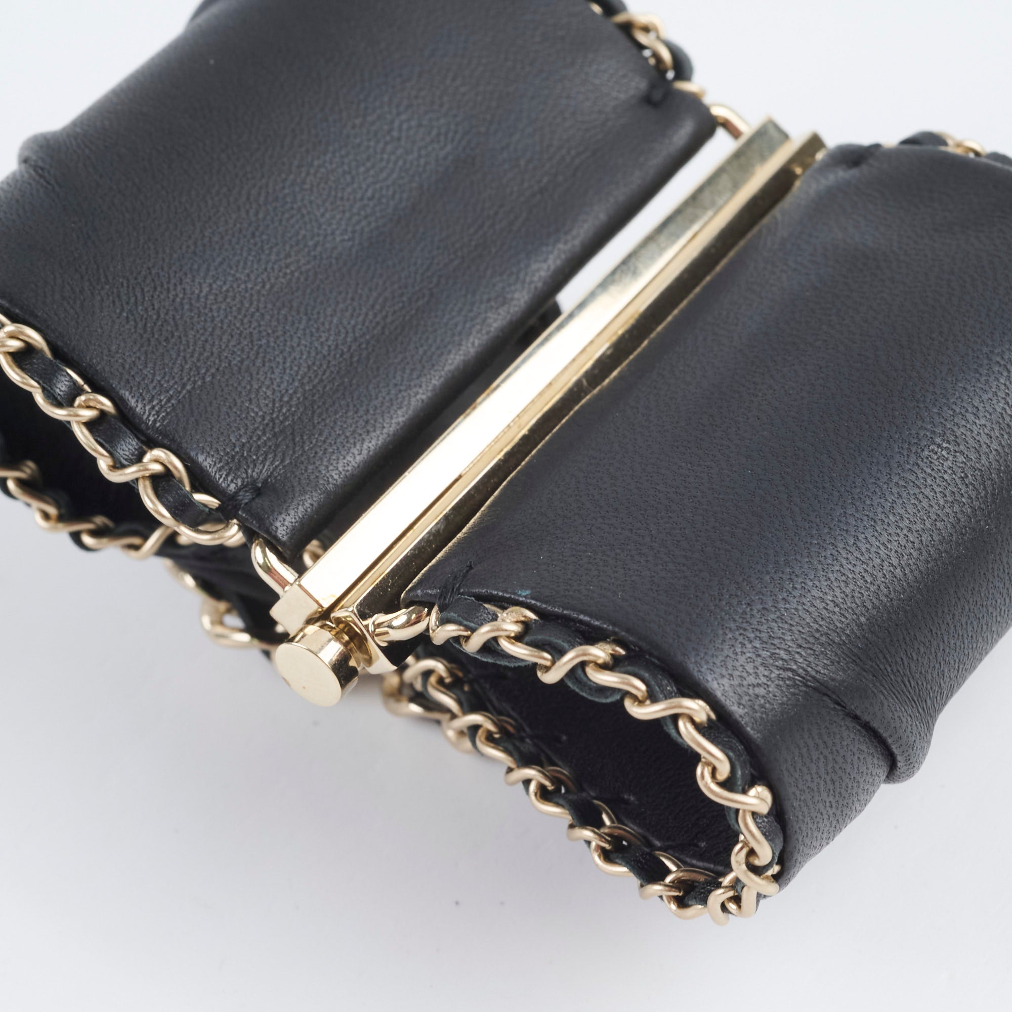 Chanel CC Logo Leather Cuff Bracelet for Women - Black Genuine Leather Wristband | Perfect for Parties, Date Nights & Luxury Fashion Accessories