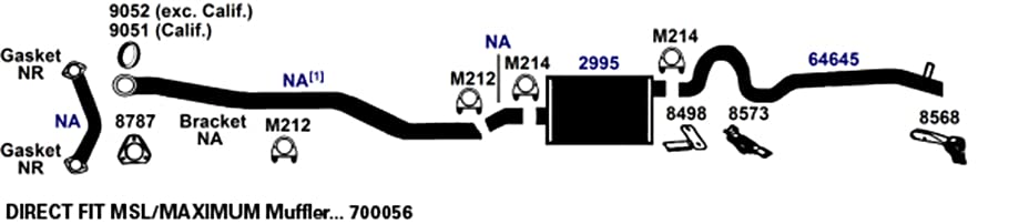 AP Exhaust Muffler 700056 - For Car & Truck Exhaust Systems