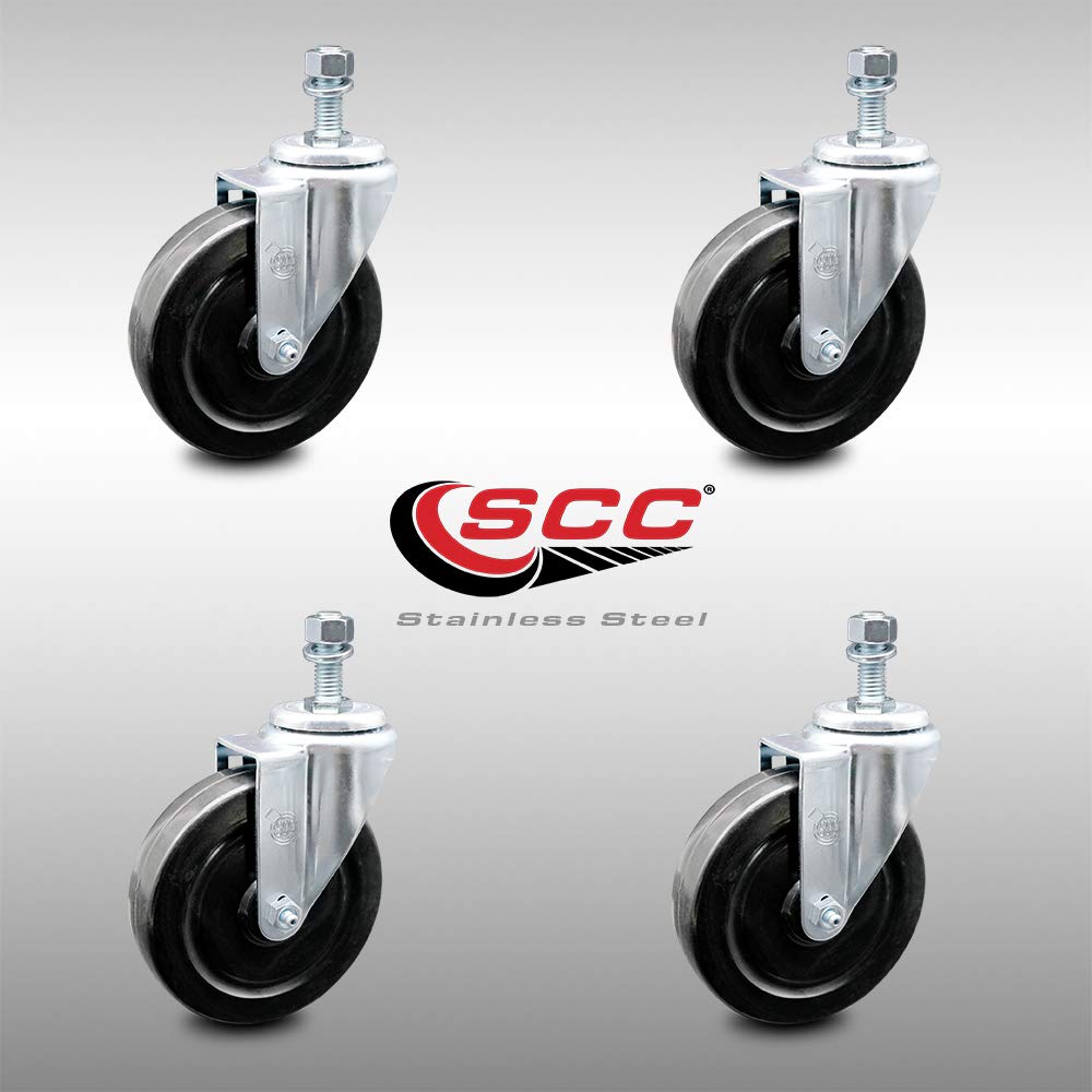 Heavy Duty 4-Pack Stainless Steel Swivel Casters with 5