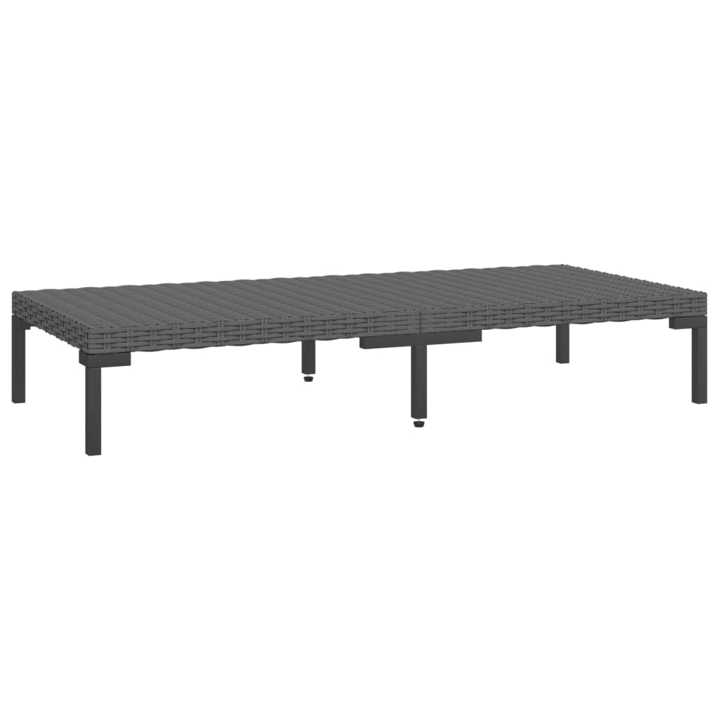 vidaXL 5-Piece Patio Lounge Set - Modern Dark Gray Poly Rattan Outdoor Sectional Sofa with Cushions - Perfect for Backyard, Poolside & Garden Relaxation