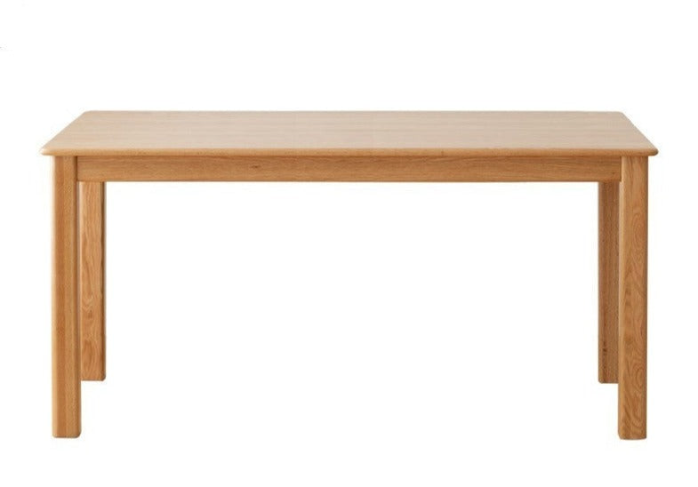 Solid Oak Wood Modern Dining Table - 6 Seater Rustic Farmhouse Style for Kitchen & Dining Room - Perfect for Family Gatherings & Dinner Parties