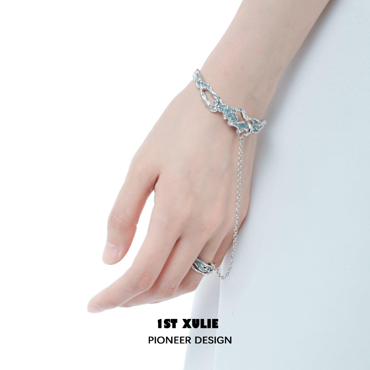 S925 Sterling Silver Detachable Chain Ring & Bracelet Set for Women - Adjustable Stackable Jewelry Gift for Anniversary, Valentine's Day - Perfect for Layering, Everyday Wear & Special Occasions