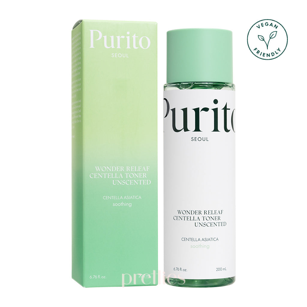 PURITO Wonder Releaf Centella Toner Unscented 200ml - Korean Skincare for Sensitive Skin, Hydrating Facial Toner with Centella Asiatica Extract | Perfect for Daily Calming Routine & Post-Shaving Soothing