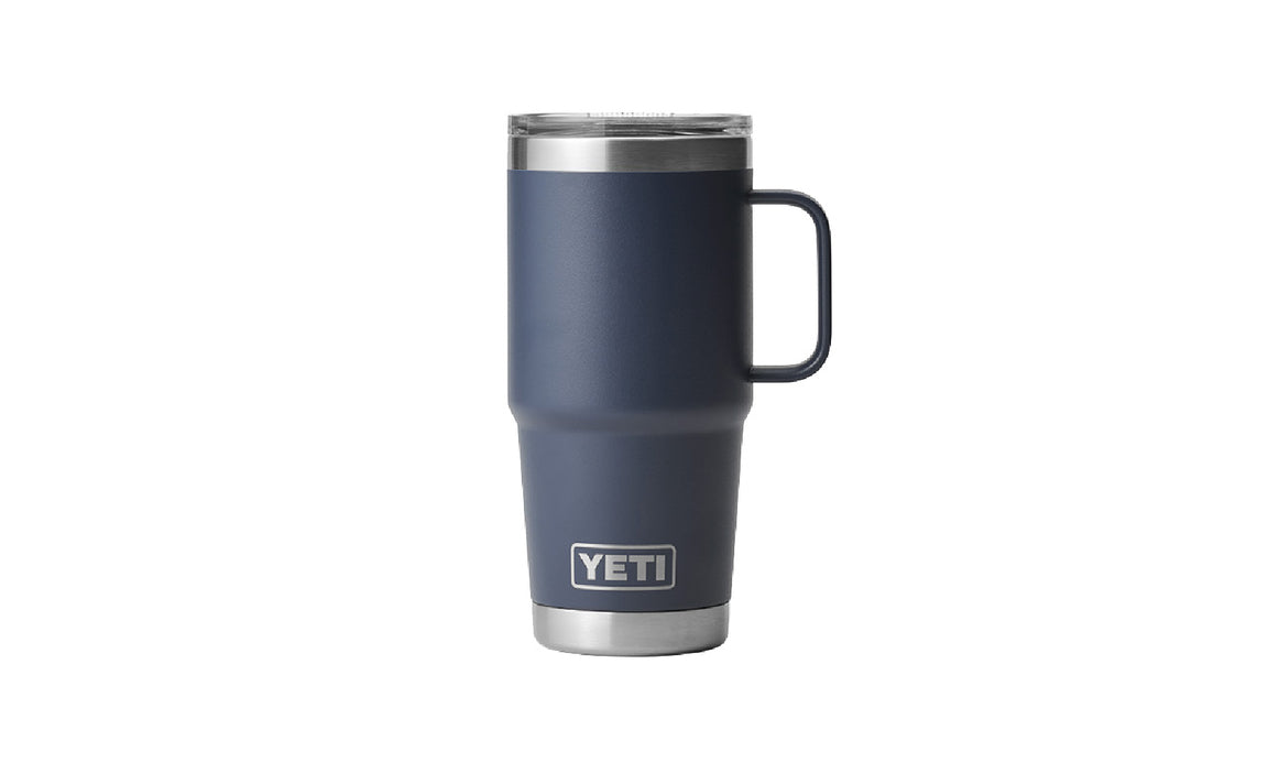 20 Oz Rambler Travel Mug - Insulated Stainless Steel Vacuum Flask with Lid, Navy Blue - Perfect for Coffee, Tea & Hot/Cold Beverages on the Go, Commuting & Outdoor Adventures