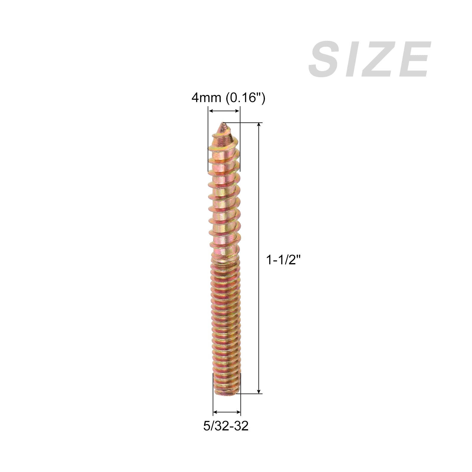 METALLIXITY Double-Ended Screws 50pcs (5/32-32x1.5