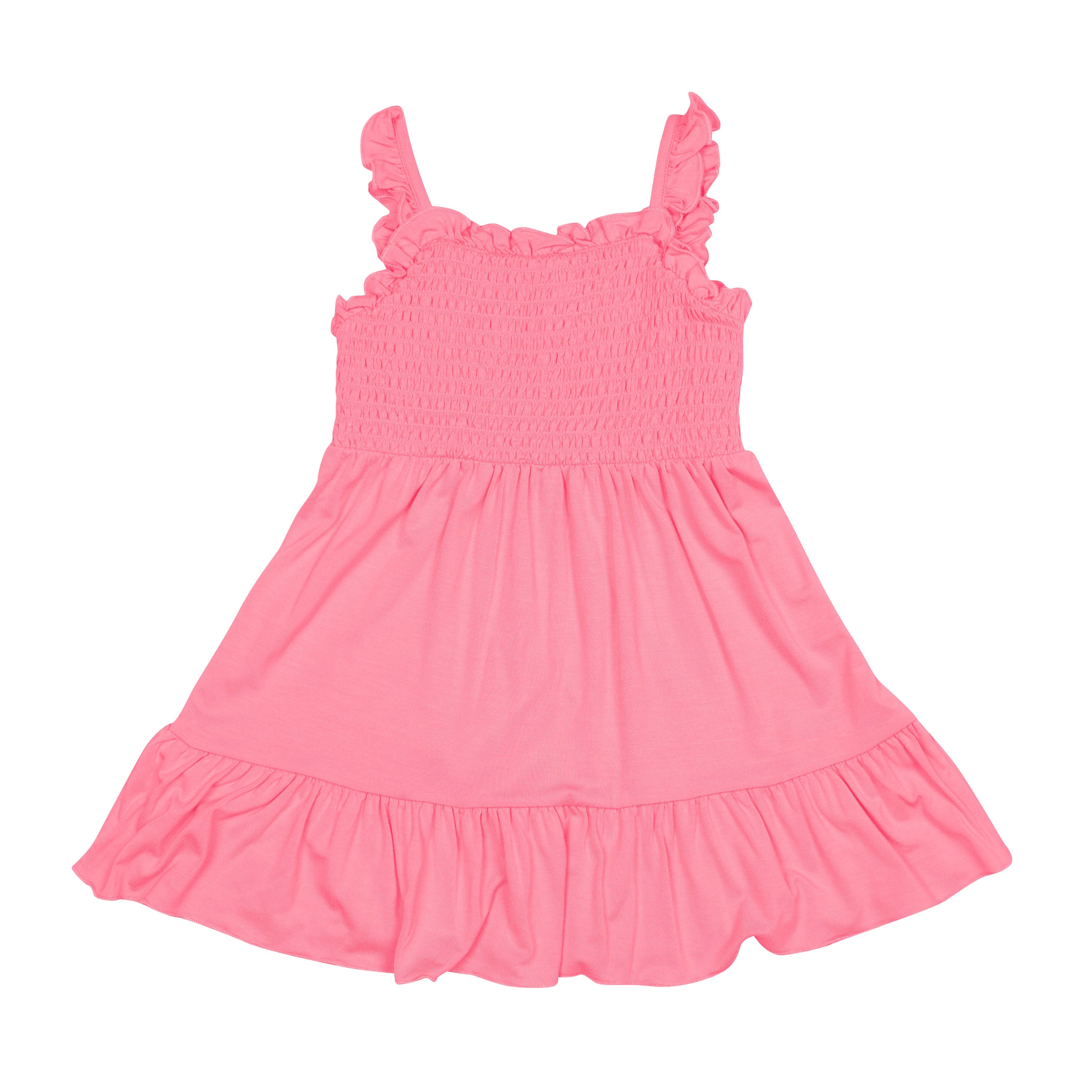 Guava Smocked Dress for Women - Flowy Summer Midi Dress with Elastic Waist, Perfect for Beach, Vacation & Casual Outings