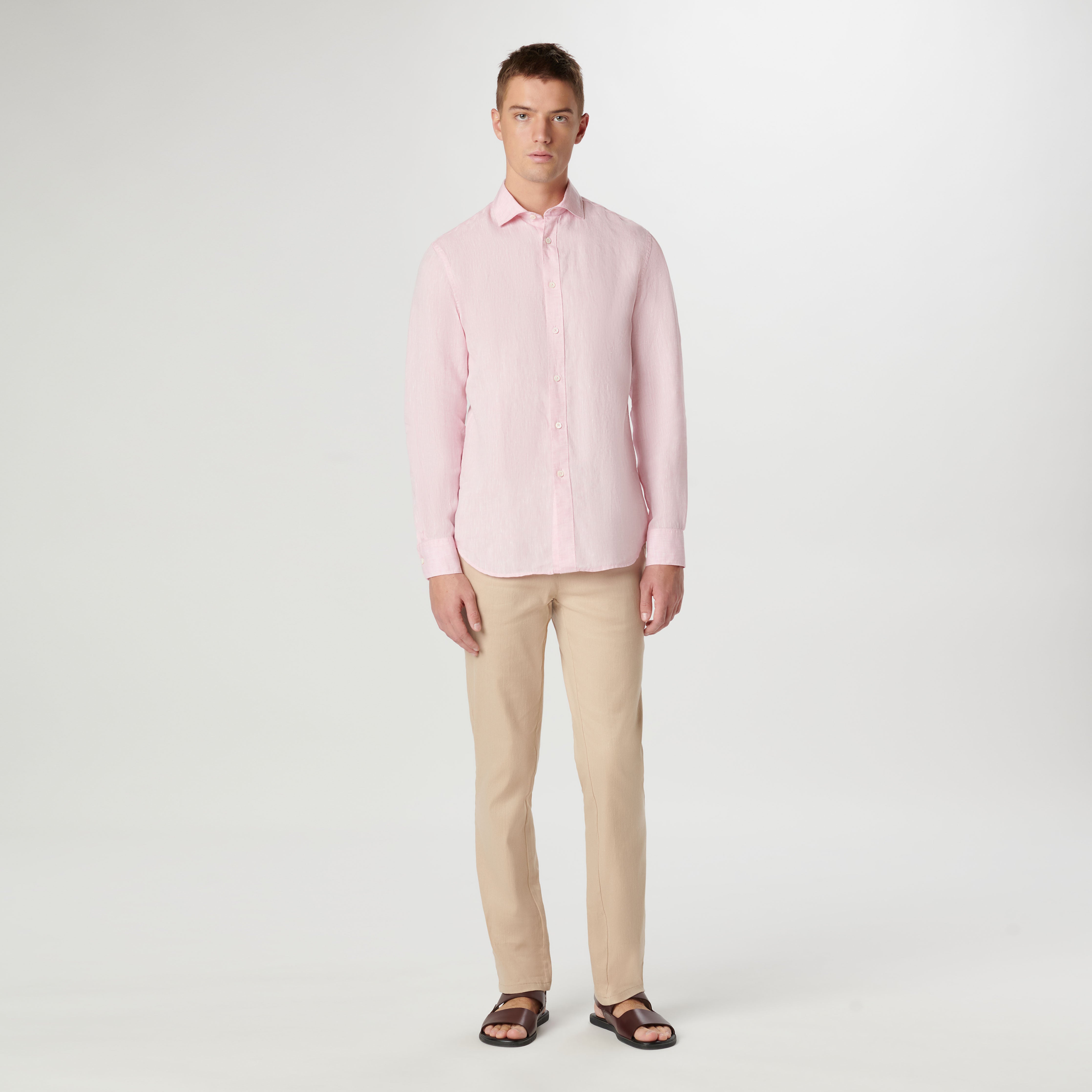 Premium Axel Solid Linen Shirt for Men - Breathable & Comfortable Summer Casual Wear - Perfect for Office, Travel & Outdoor Activities