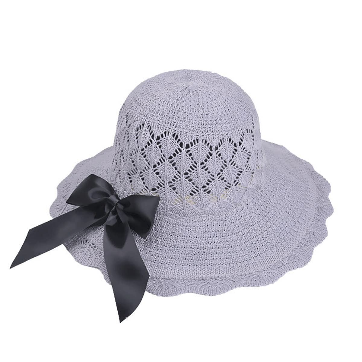 Foldable Wide Brim Sun Hat for Women - UPF 50+ UV Protection Summer Beach Hat, Adjustable Panama Straw Floppy Bucket Hat - Perfect for Outdoor, Travel, Gardening & Vacation (Color: C, One Size)