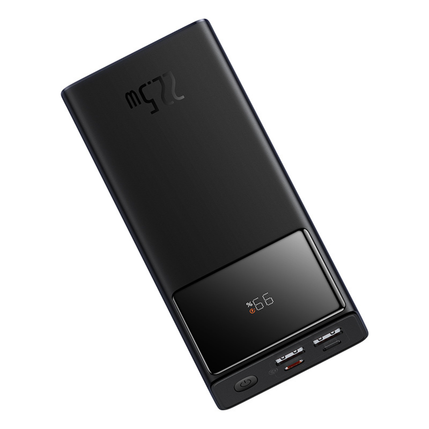 Baseus 30000mAh Power Bank with Digital Display, 22.5W Fast Charging, USB to Type-C Cable Included - Portable Charger for Travel, Camping, and Emergency Power Backup (Black)