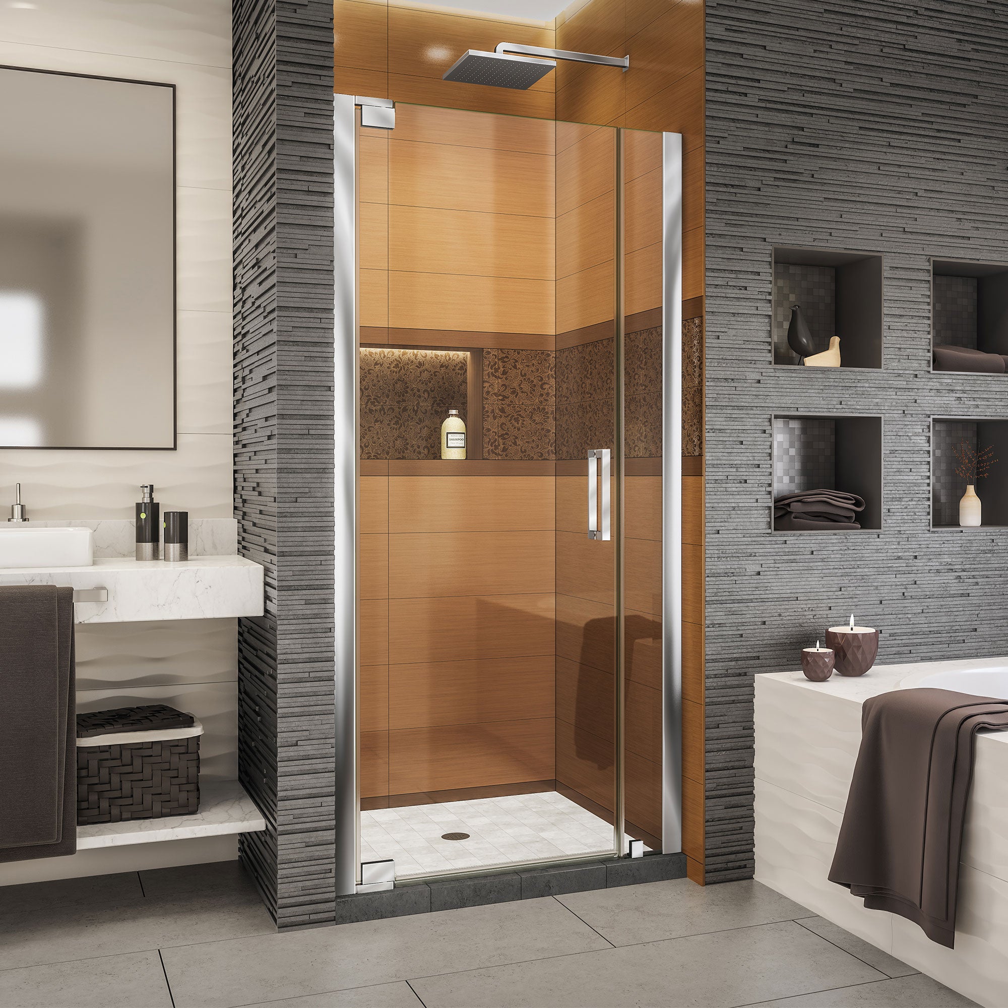 DreamLine Elegance LS Frameless Pivot Shower Door - 38