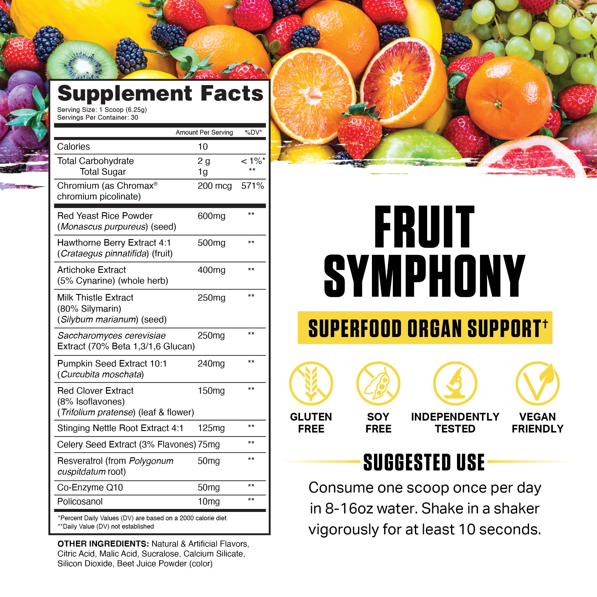 Ambrosia Nectar Superfood Powder - Organic Complete Health Supplement with Antioxidants | 30 Servings (Fruit Blend) | Boost Energy & Immunity for Busy Professionals & Athletes