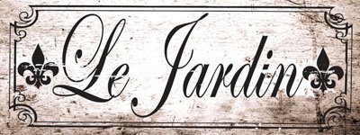 Sun Protected Le Jardin Metal Sign - 4-Year Fade-Free Guarantee - Rustic Garden & Yard Decor for Outdoor Relaxation & Nature-Inspired Spaces