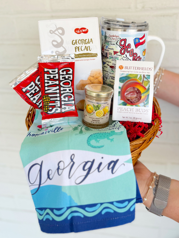 Georgia Gift Basket - Handcrafted Southern Delights with Peaches, Pecans & More | Perfect for Holidays, Birthdays & Corporate Gifts