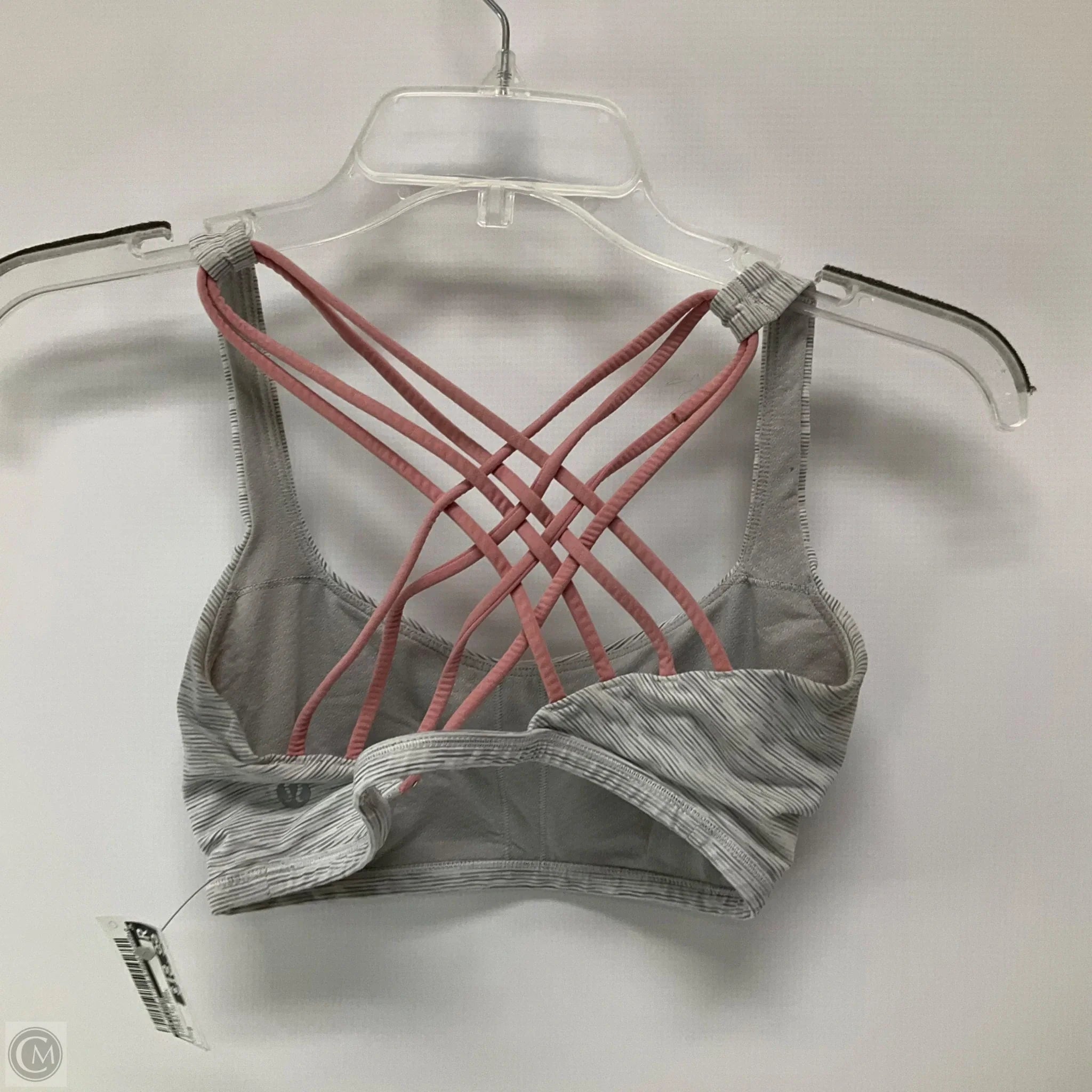 Lululemon Striped Athletic Sports Bra - Size 6 - High Support Workout Top for Running, Yoga & Gym