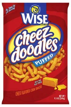 Wise Puffed Cheese Doodles - Delicious Cheese Flavored Corn Snacks - 9.5 oz Bag - Perfect for Parties, Movie Nights & On-the-Go Snacking