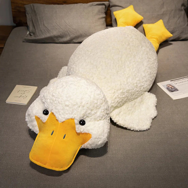 55/70/120CM Big Stuffed Animal Duck Plush Toy - Soft Duck Pillow for Sleeping, Cushion & Decor - Perfect Valentine's Day & Birthday Gift for Kids & Adults - Ideal for Nursery, Bedroom & Lounge Decor