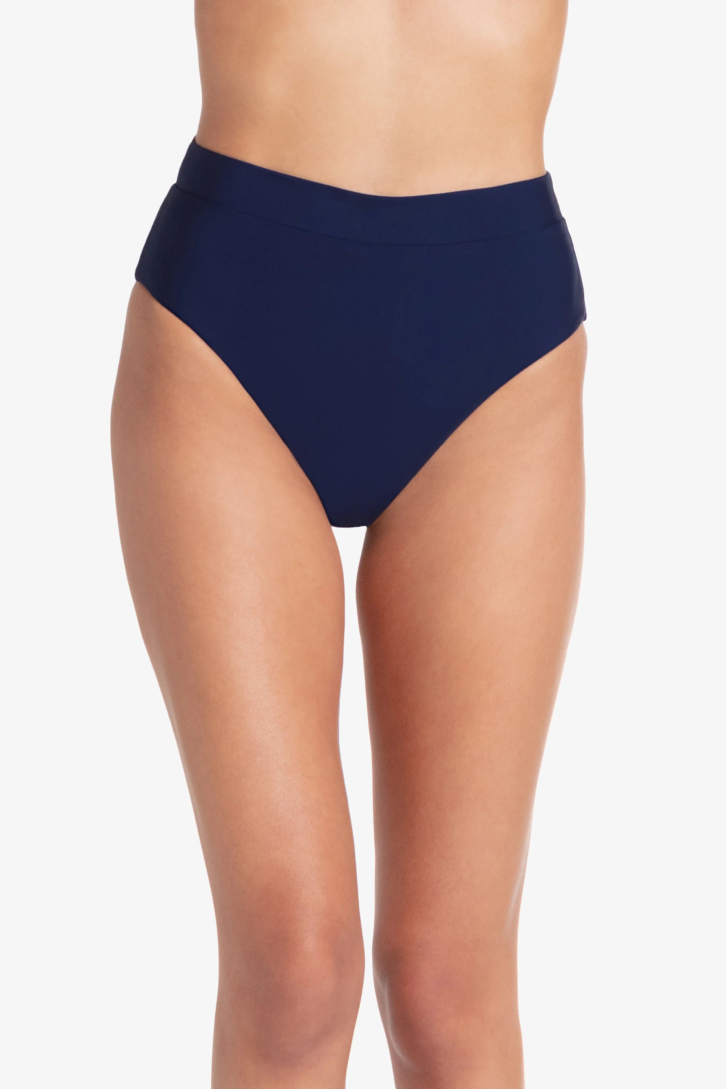 High Waist Soft Band Comfortable Bottoms in Navy Blue - Perfect for Yoga, Workouts, and Lounge Wear