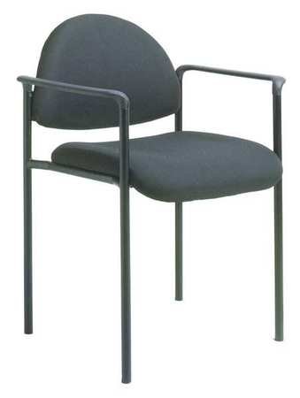 Black Guest Chair 30.25 Inches Height - Modern Office & Waiting Room Seating for Reception, Conference & Home Use
