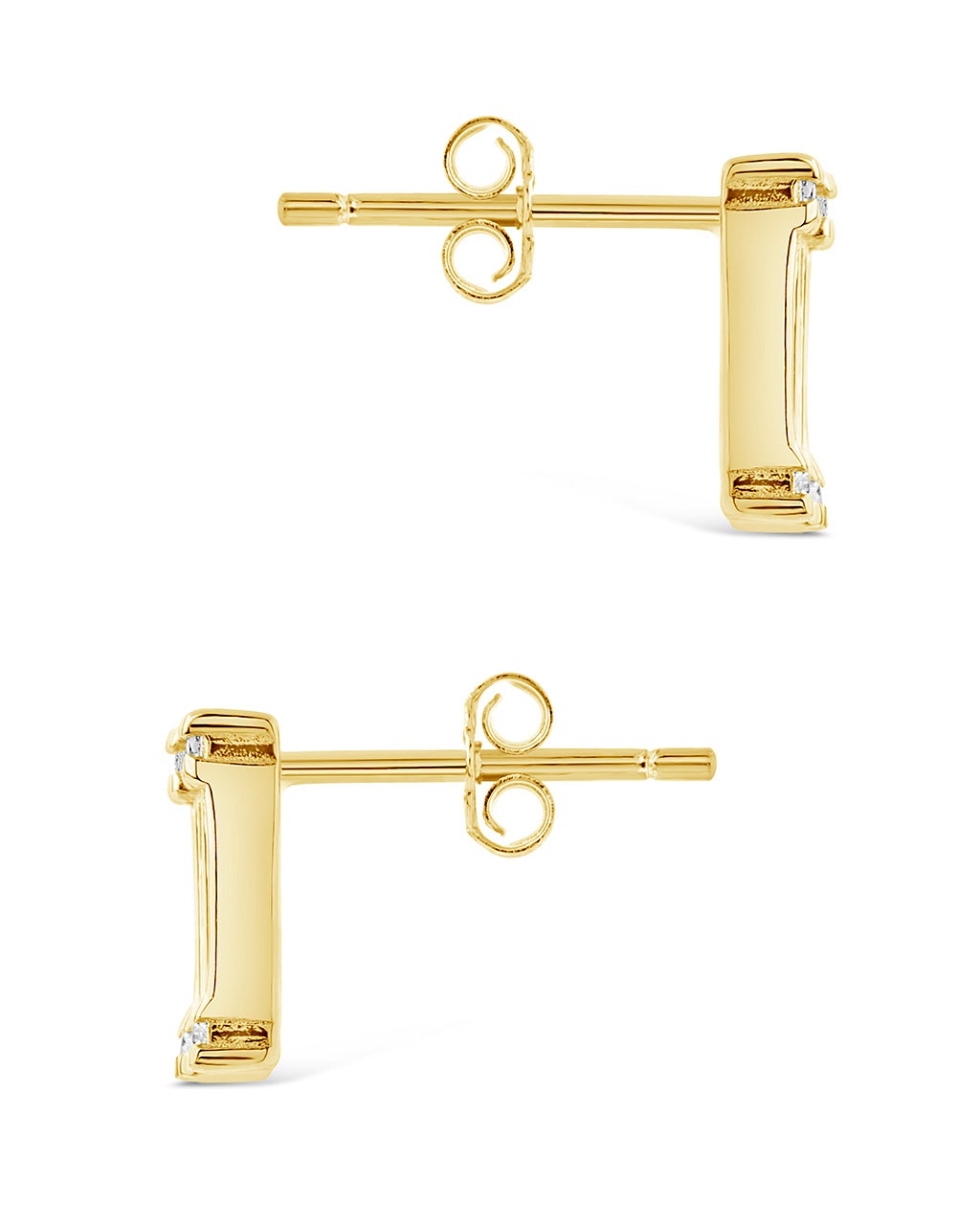 Luella CZ & Enamel Square Stud Earrings for Women - Elegant Cubic Zirconia Fashion Jewelry - Perfect for Parties, Weddings & Everyday Wear