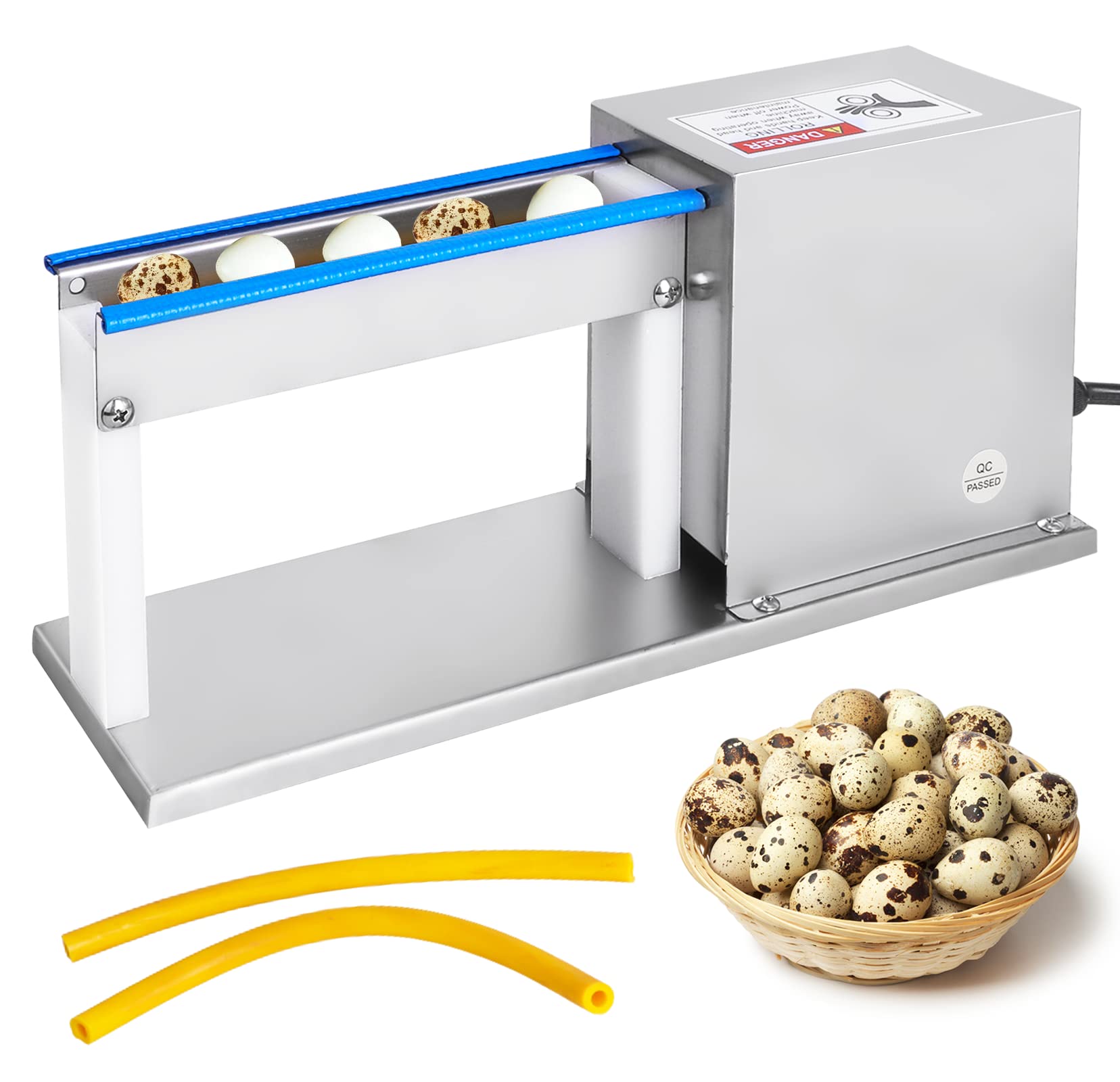 JIAWANSHUN 110V Electric Quail Egg Peeler Machine - Semi-Automatic Sheller for Boiled Quail Eggs | Perfect for Restaurants, Catering & Home Kitchen Use