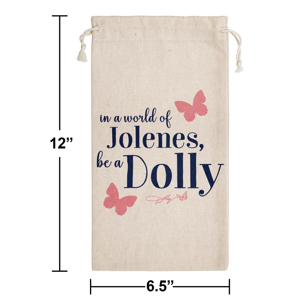 12-Piece Bulk Dolly Parton Canvas Wine Gift Bags - Be A Dolly - Perfect for Wine Bottles, Party Favors & Gift Giving Occasions