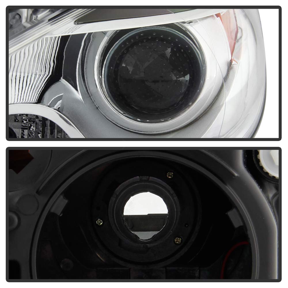 ACANII Replacement Projector Headlights for 2013-2016 Dodge Dart - Left Driver Side Halogen with Chrome Bezel - Upgrade Your Vehicle Lighting for Night Driving Safety