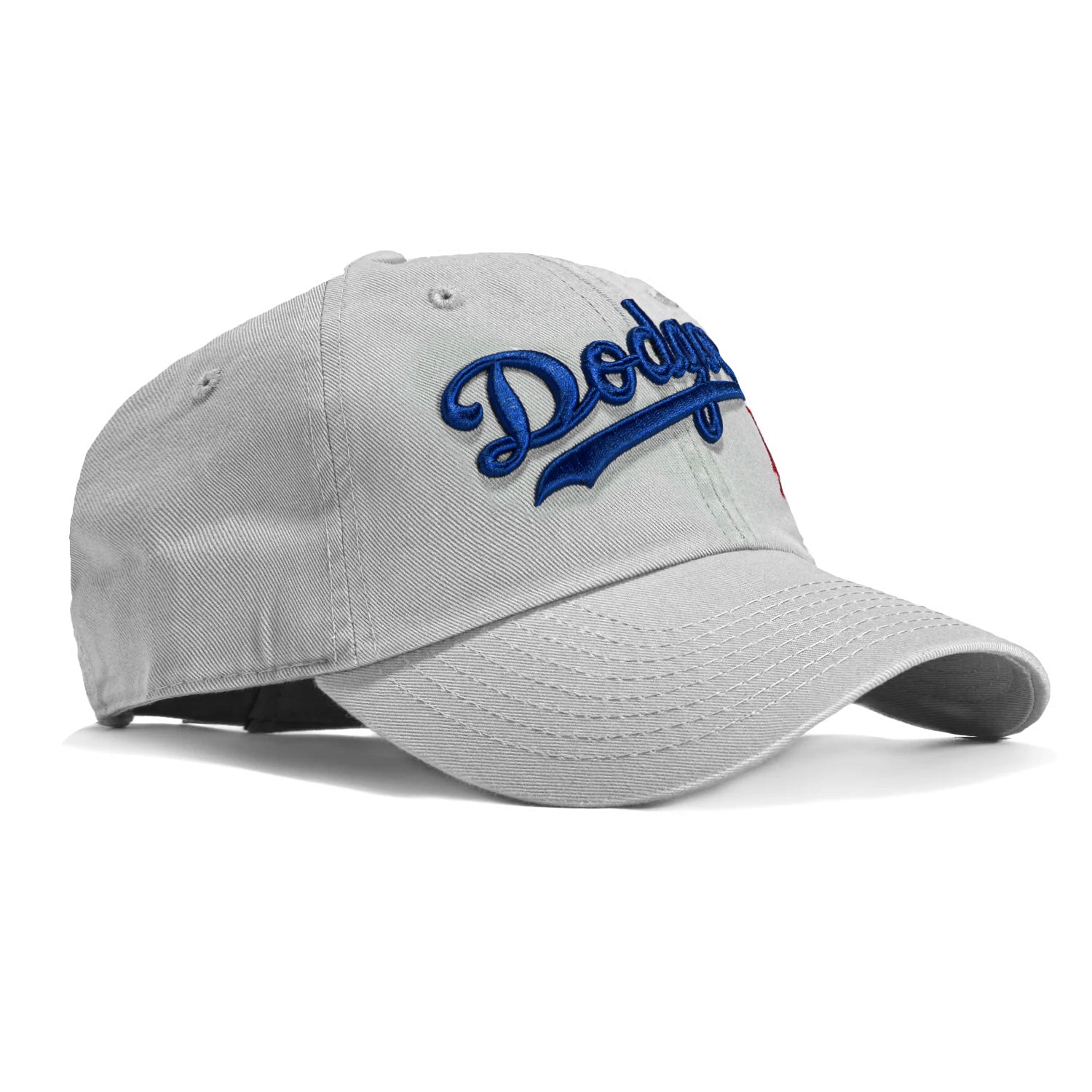 47 Brand Los Angeles Dodgers Cleanup Adjustable Baseball Cap - Grey | MLB Officially Licensed Snapback Hat for Men & Women | Perfect for Games, Tailgating & Casual Wear