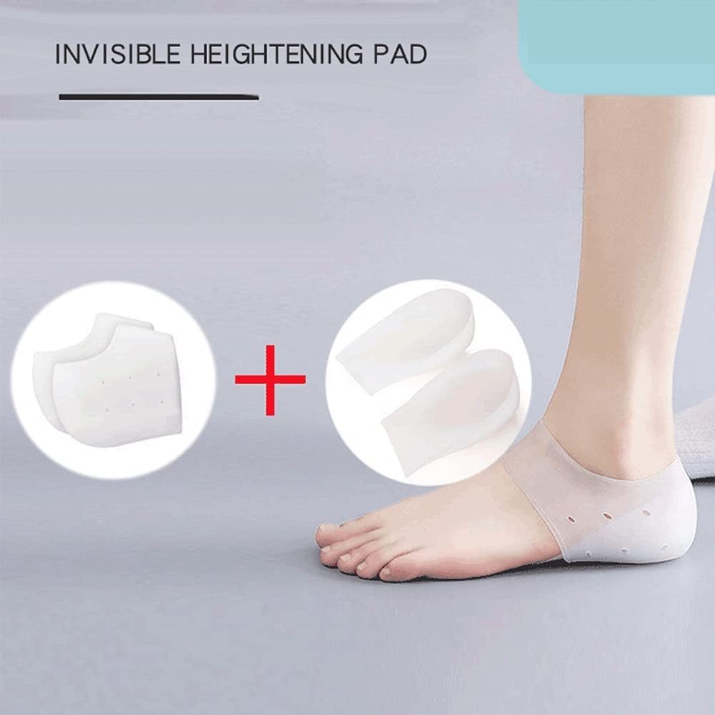 FEXMY Invisible Height Increase Shoe Insoles - 3cm Air Cushion Insoles for Men & Women | Comfortable & Supportive Foot Pads for Taller Look | Helps with Dry Cracked Heels & Ankle Support | Perfect for Work, Dating & Special Occasions