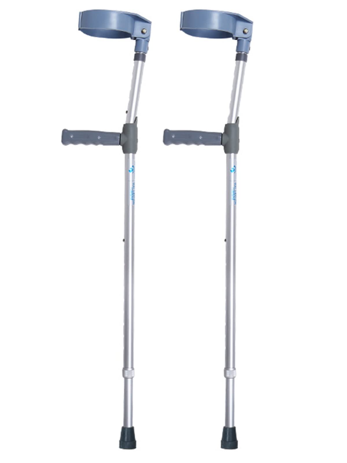 **Adjustable Forearm Crutches for Adults & Youth - Lightweight Walking Aid with Mobile Cuffs - 1 Pair - Ideal for Injury Recovery, Mobility Support & Daily Assistance**
