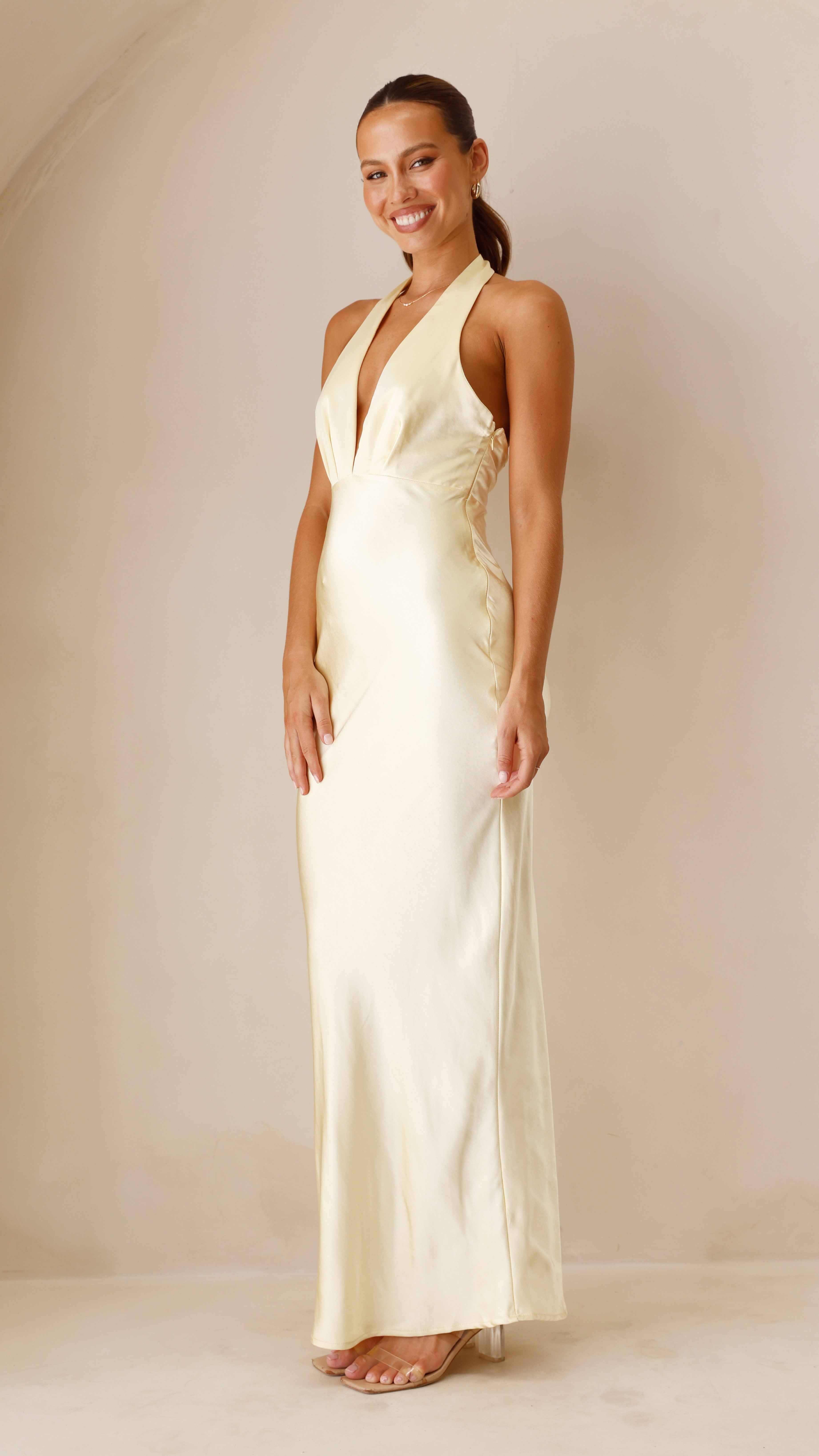 Chloe Women's Maxi Dress - Flowy Long Summer Dress in Yellow | Perfect for Beach, Vacation & Casual Outings