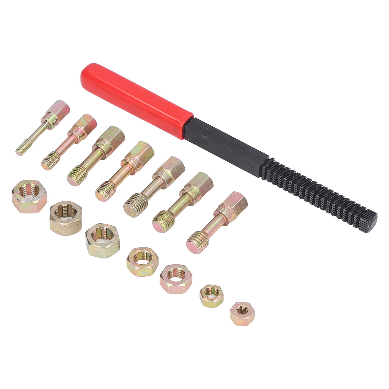 Eulbevoli Thread Repair Tool Set - High Hardness Rustproof Carbon Steel Metric Thread Restorer Kit (Various Sizes) - Easy Operation for Car, Motorcycle & Home Appliance Maintenance
