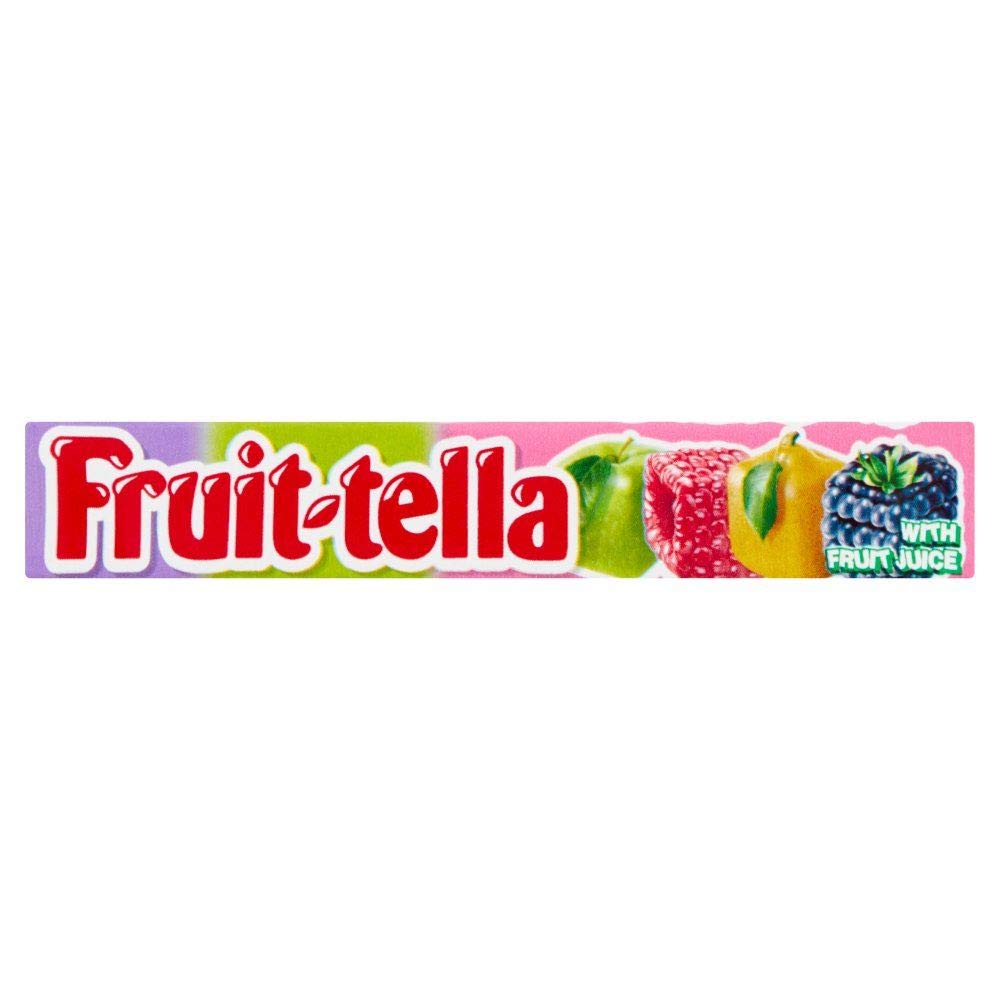 Fruittella English Fruit Chews - 41g (1.45 oz) - Pack of 12 - Delicious Soft Candy for Snacking, Lunchboxes & Party Favors