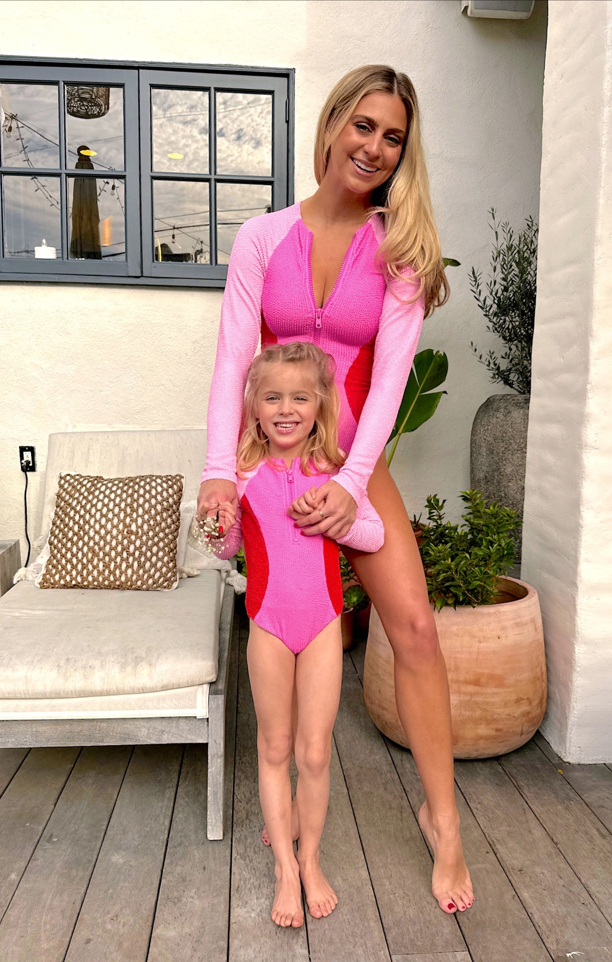 Little Surfside One Piece Swimsuit - Pink Pop Scrunchie Bikini for Women | Beachwear, Pool Party, Summer Vacation Outfit