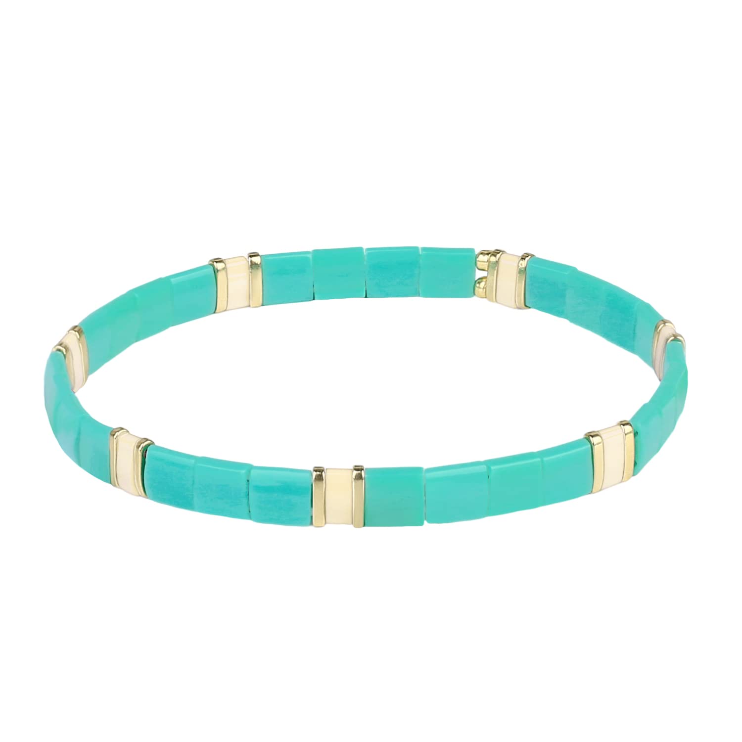 KELITCH Women's Flexible Stretch Bracelets - Handmade Boho Beaded Bracelets with Miyuki Tila Beads for Women & Teens | Perfect Gift for Birthday, Anniversary, Party & Everyday Wear