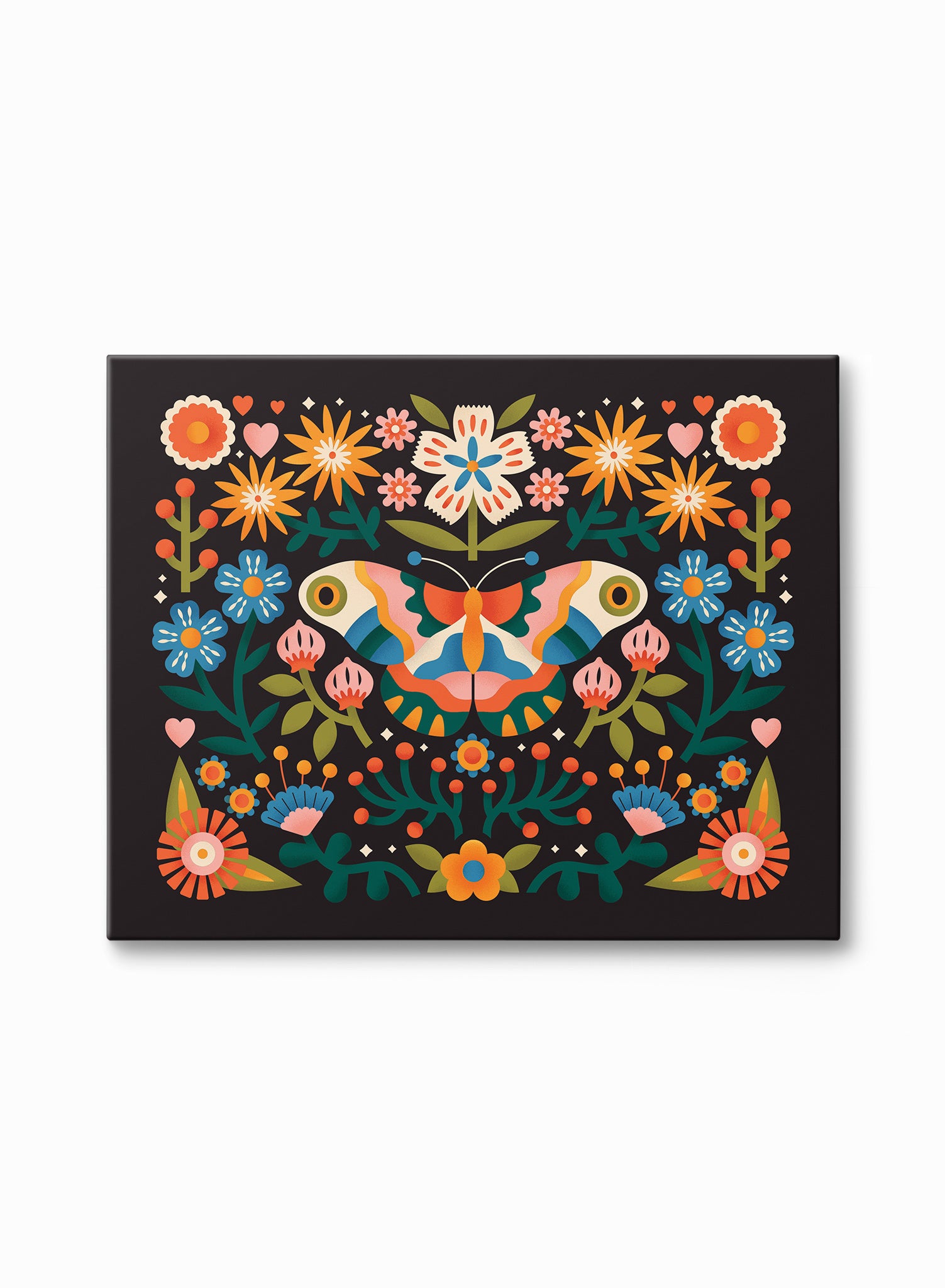 Butterfly Kaleidoscope Wall Art - Colorful Canvas Painting for Home & Office Decor - Perfect for Living Room, Bedroom, and Gift Giving