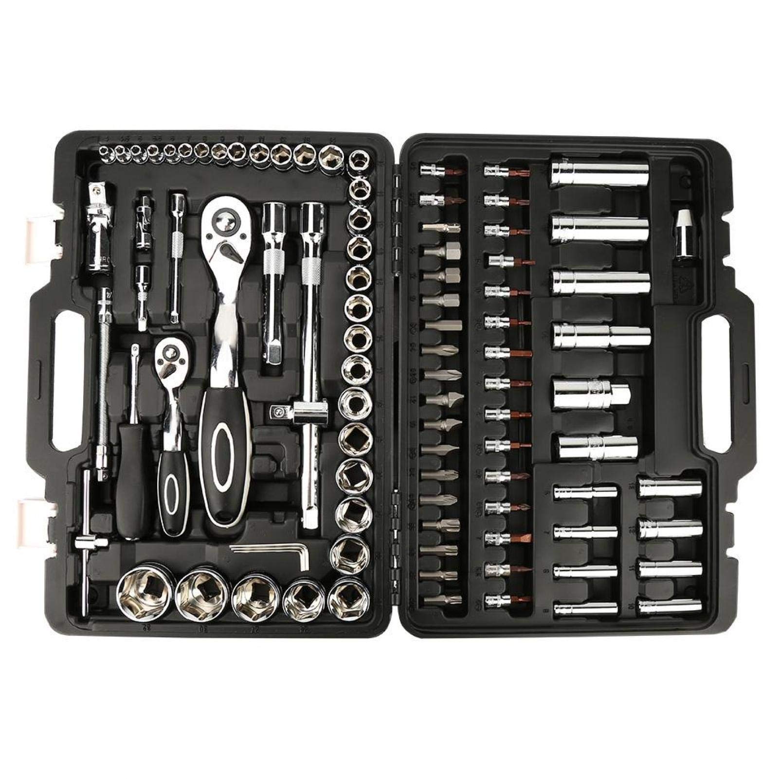 94-Piece Multifunctional Socket Wrench Set - Professional Repair Tool Kit for Cars, Bikes & Home Maintenance | Durable Steel Construction | Perfect for DIY Repairs & Mechanics