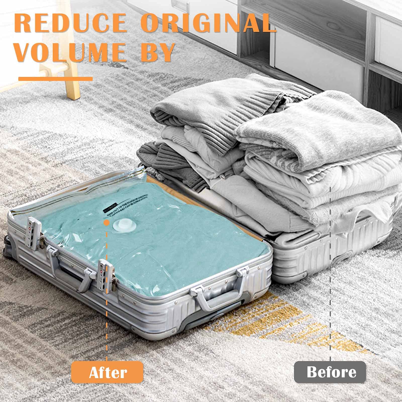 BRIAN & DANY Vacuum Storage Bags with Electric Pump - 12 Pack (4 Jumbo, 4 Large, 4 Medium) Space Saver Bags for Clothes, Bedding & Mattress Storage | Compact Organizer for Travel, Seasonal Clothes & Home Organization