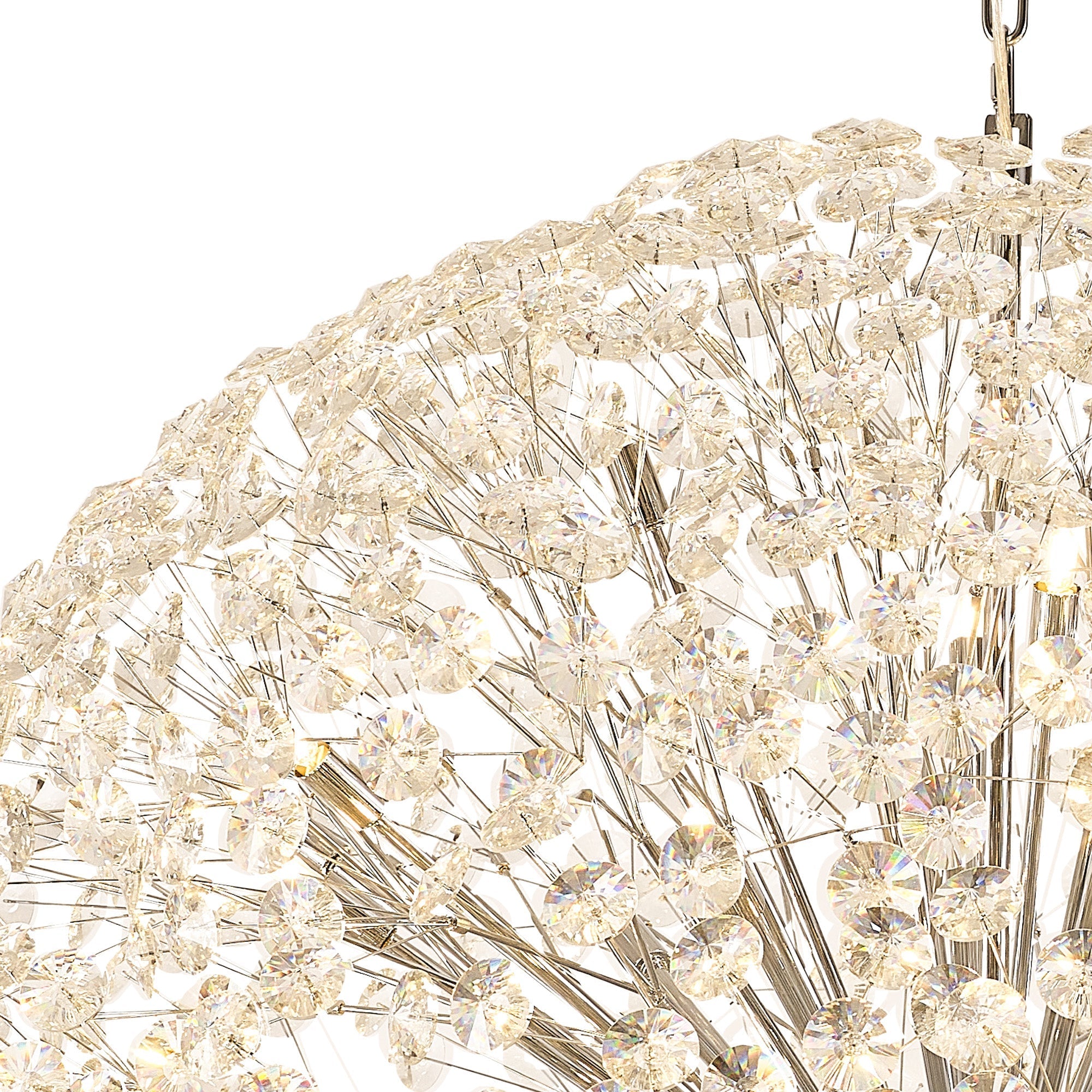 Bellagio Pendant Sphere Ceiling Light Fixture - Modern Crystal Glass Chandelier for Dining Room, Living Room & Bedroom Lighting