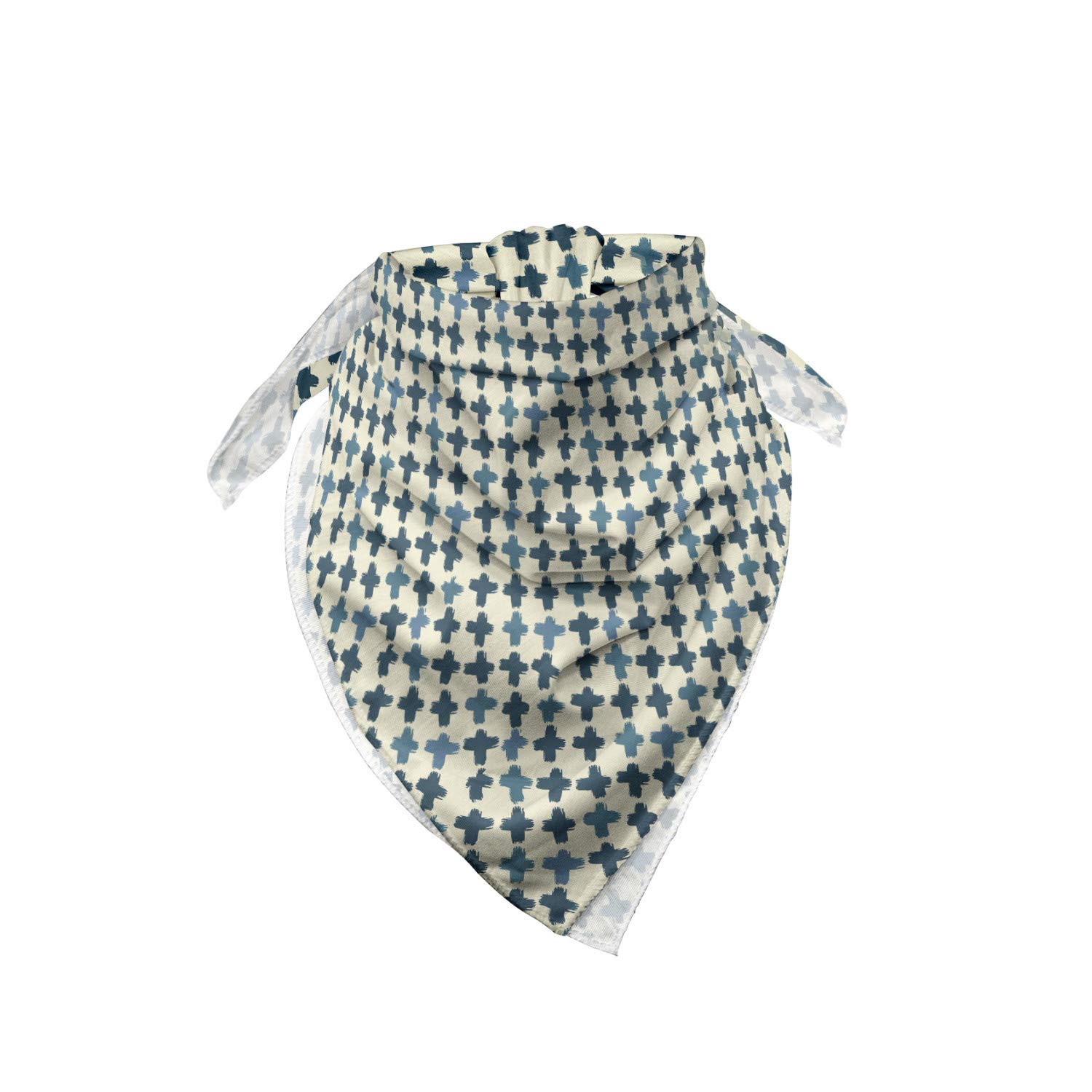 Ambesonne Geometric Bandana - Grunge Brushed X Pattern Unisex Head Scarf & Neck Tie for Men Women | Perfect for Outdoor Activities, Concerts & Fashion Accessories