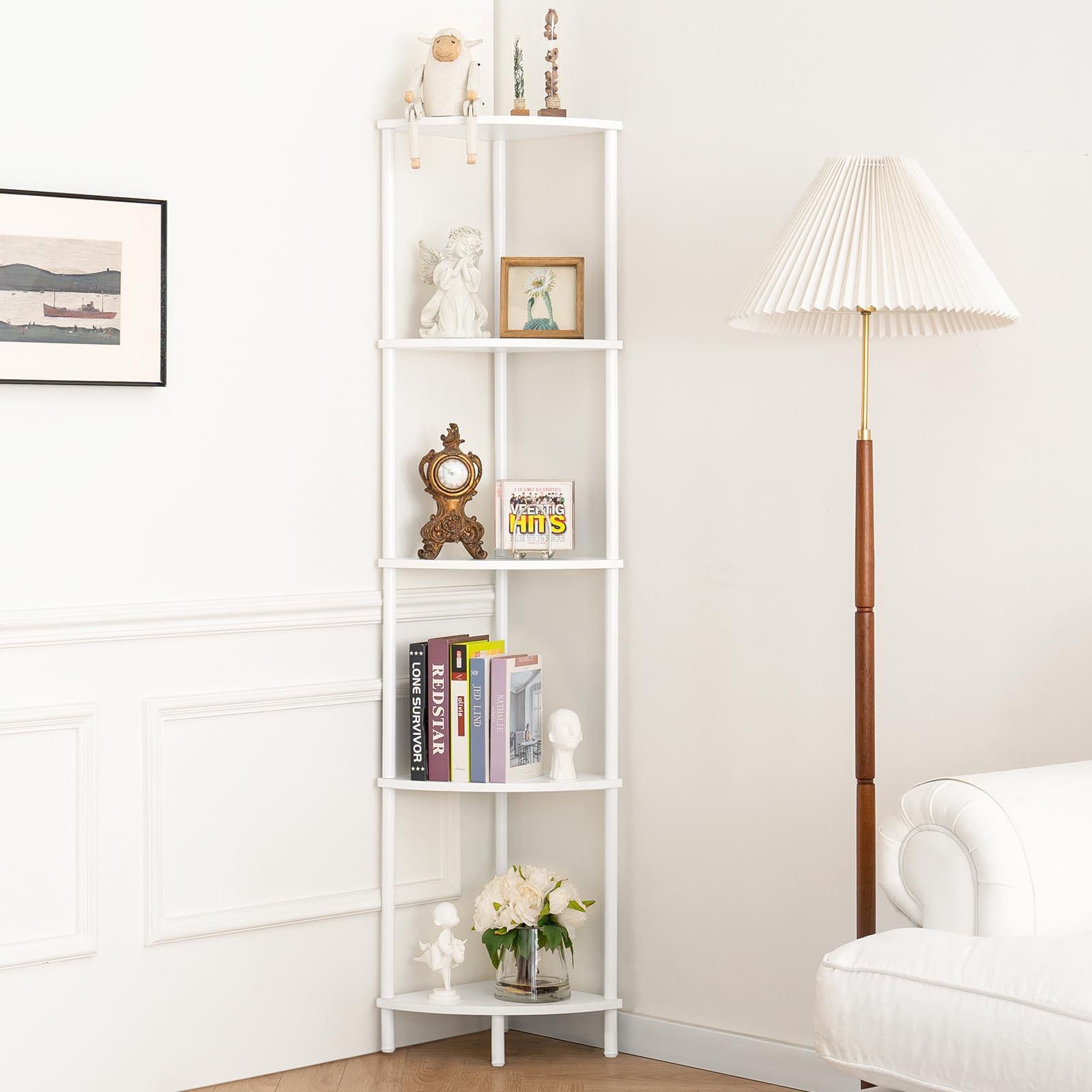 Yoobure 5-Tier Corner Bookshelf - 65