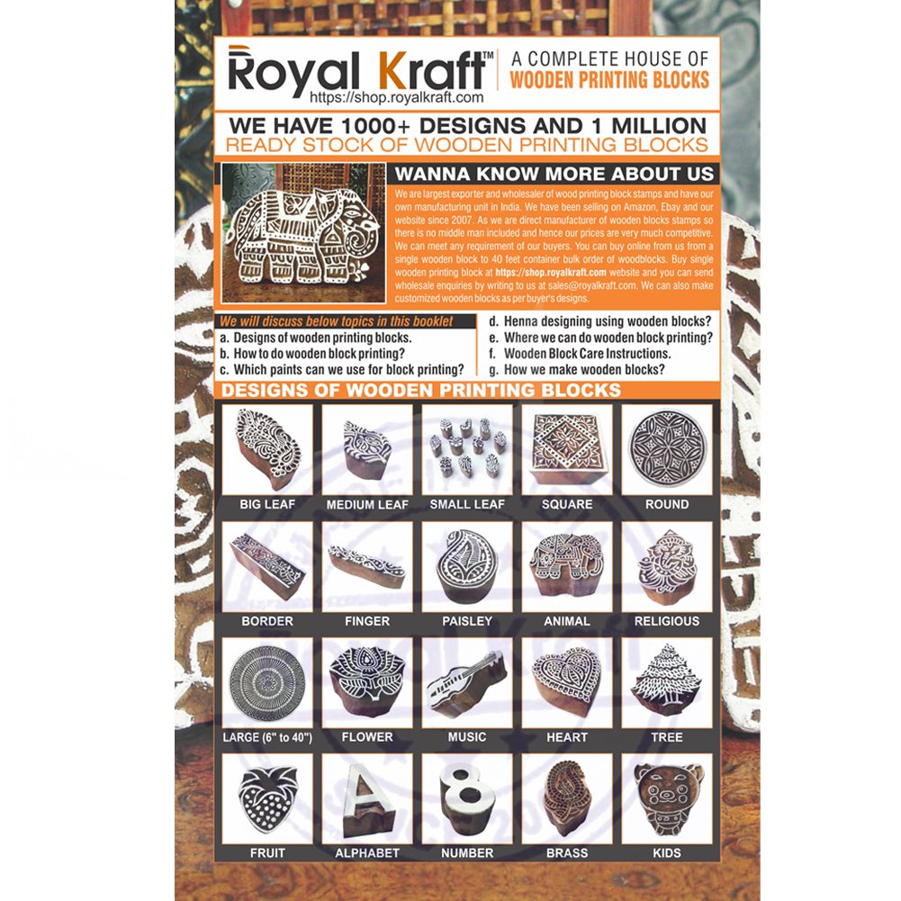 6-Piece Wooden Printing Stamp Set with Spiral & Geometric Patterns - DIY Scrapbooking, Card Making & Gift Wrapping Crafts